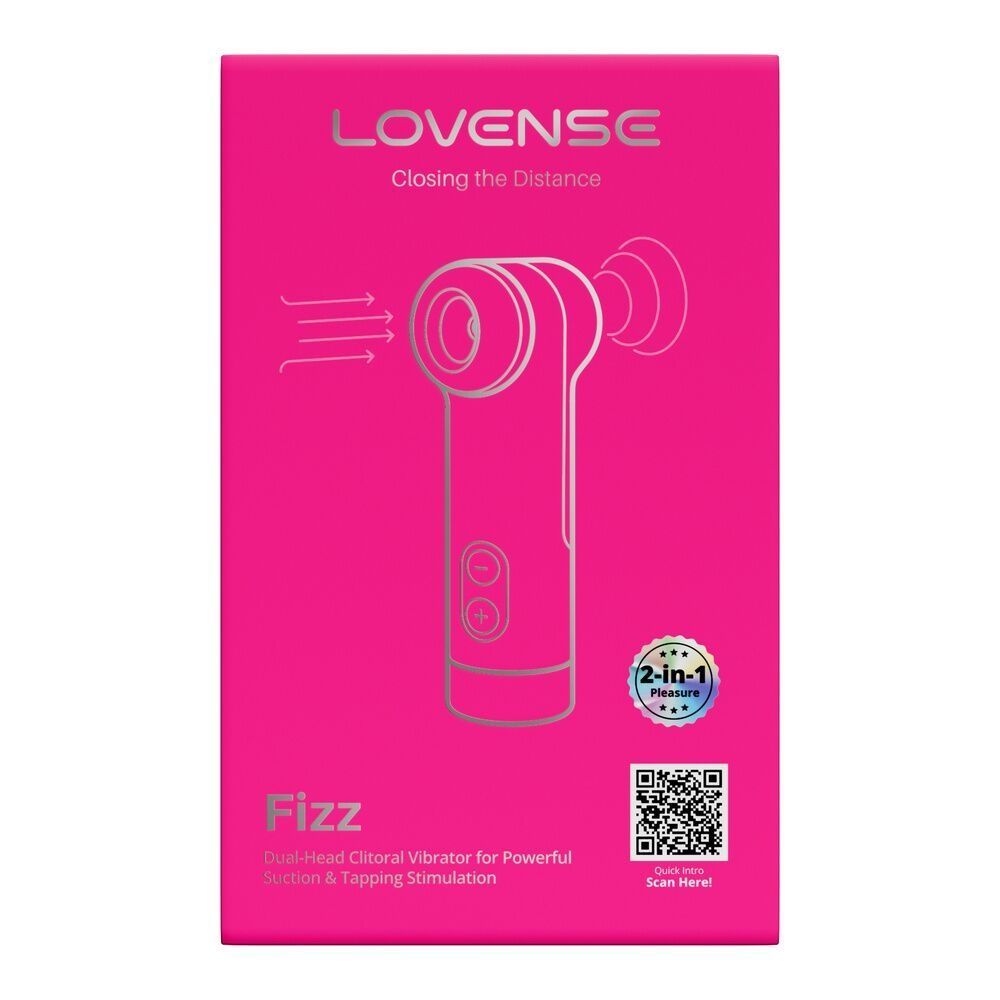 Смарт-стимулятор клитора Lovense Fizz 2-в-1: вакуумная стимуляция и ритмичные постукивания