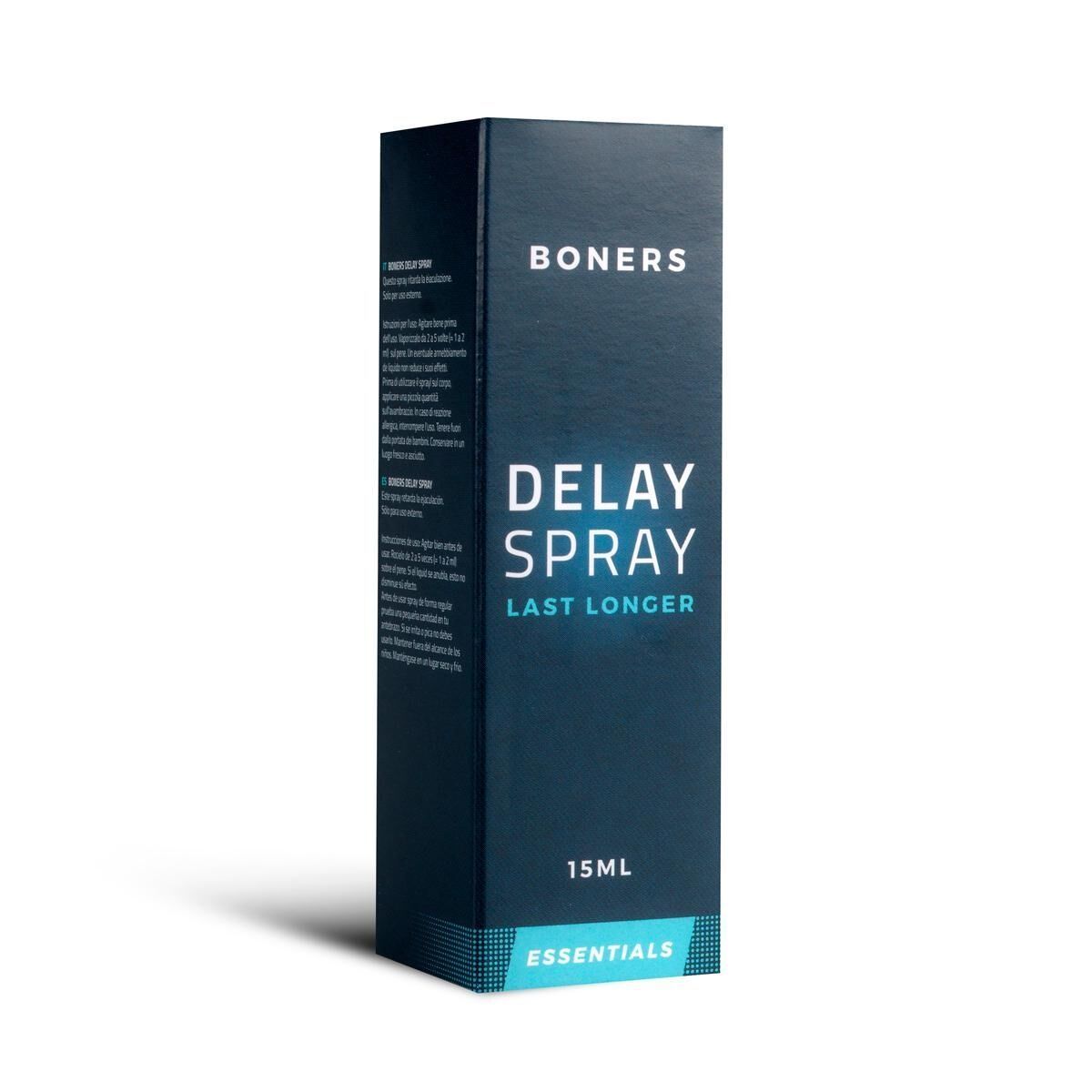 Спрей-пролонгатор Boners Delay Spray 15 мл, легкий анестетик лаурет-9 + метил лактат