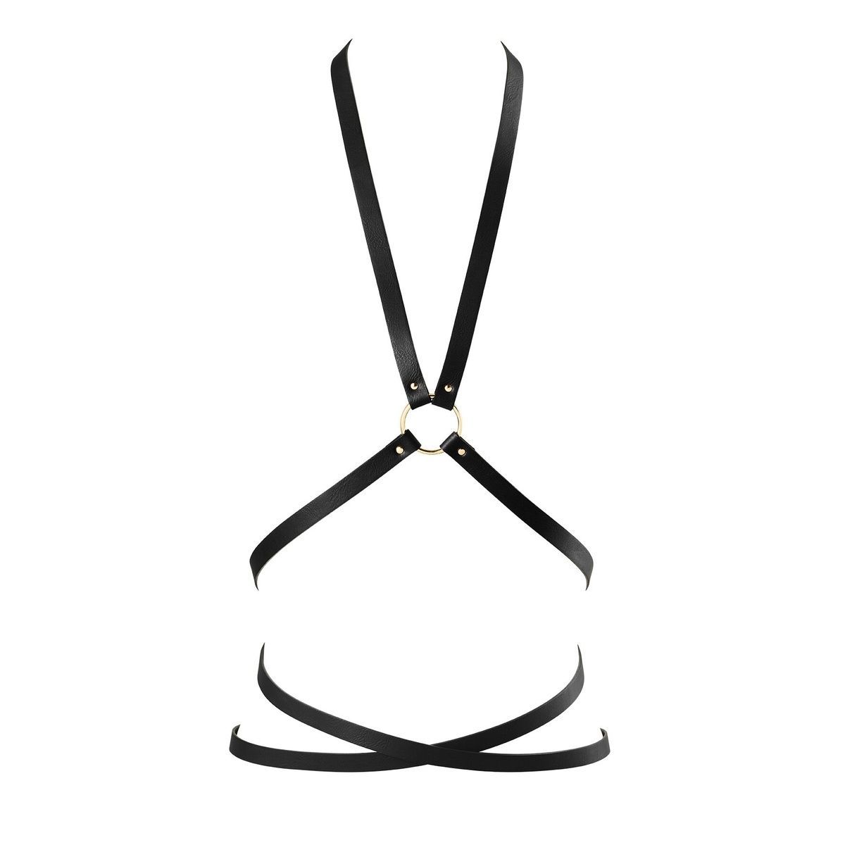 Портупея из экокожи Bijoux Indiscrets Maze &ndash; Multi-Way Body Harness Black