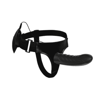 Страпон с вибрацией Pretty Love Marvin Vibrating StrapOn Harness Black, 16.2 см