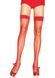 Панчохи-сітка Leg Avenue Fishnet Thigh Highs One size, Red, дрібна сітка