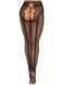 Стрип-колготки Leg Avenue Crotchless Net Tights with Heart Backseam, One Size, чорні, з доступом