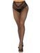 Стрип-колготки Leg Avenue Crotchless Net Tights with Heart Backseam, One Size, чорні, з доступом