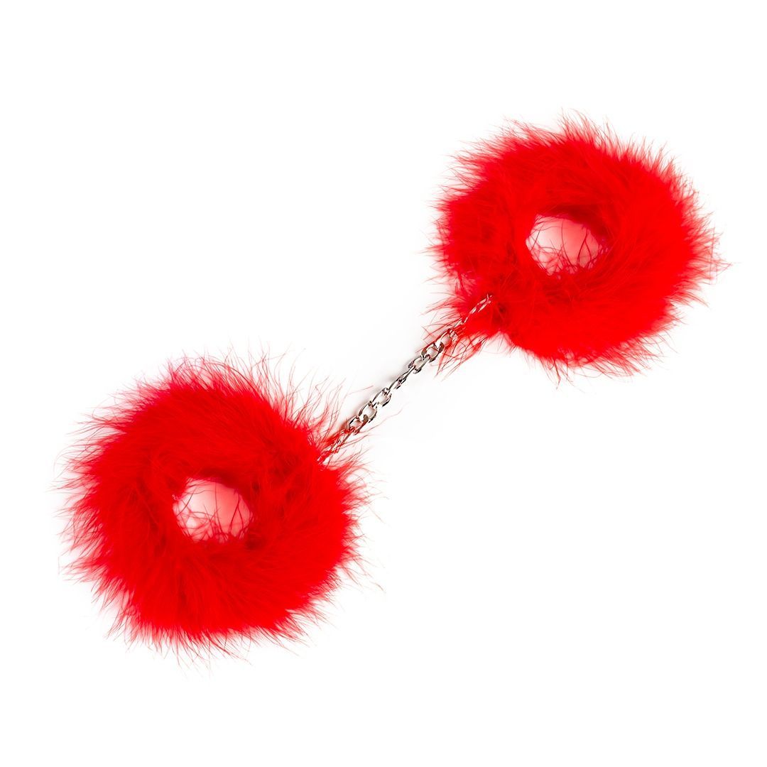 Наручники Secret Play Feather Handcuffs, красные