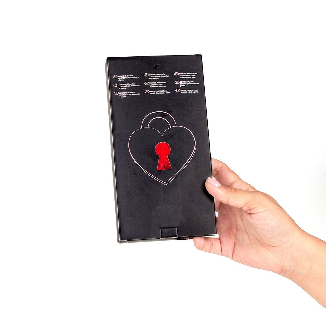 Наручники Secret Play Feather Handcuffs, красные
