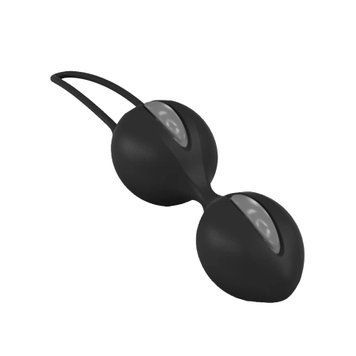 Вагинальные шарики Fun Factory SMARTBALLS DUO, черно-серые, 2 шт, диаметр 3,2 и 3,6 см