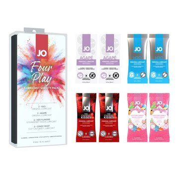 Набор смазок на водной основе JO Four Play (8&times;10 мл): H2O Original, Agap&eacute; Original, H2O Strawberry K