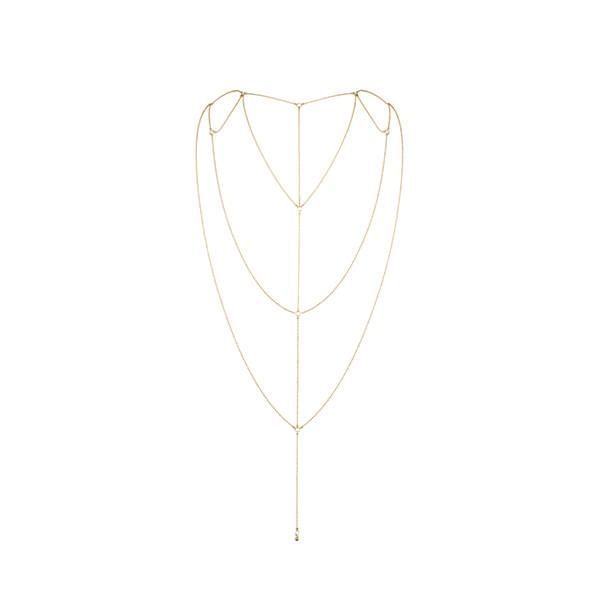Ланцюжок для спини Bijoux Indiscrets Magnifique Back and Cleavage Chain - Gold, прикраса для тіла