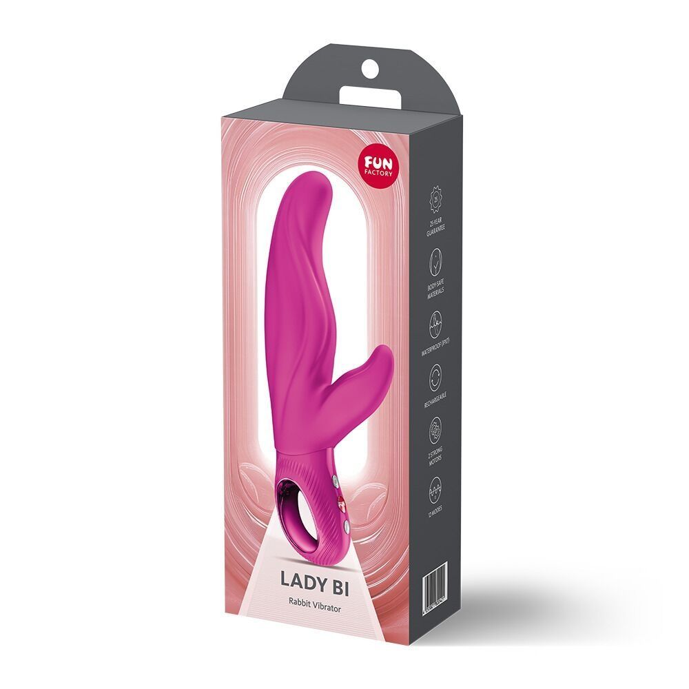 Вибратор-кролик для точки А Fun Factory LADY BI Magenta