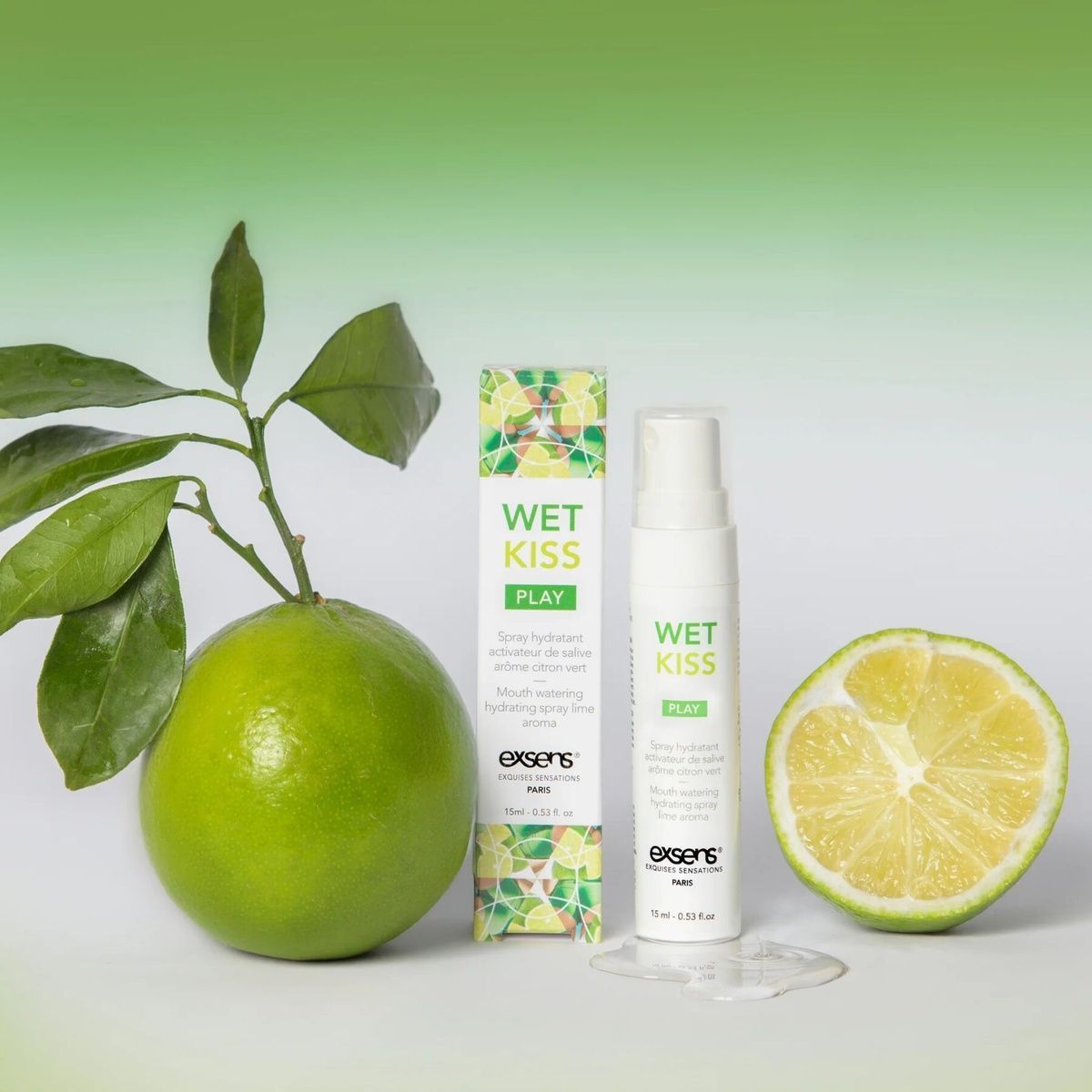 Спрей для посилення слиновиділення EXSENS Wet Kiss Lime, 15 мл