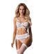 Комплект Obsessive Premisis White 3-pcs crotchless set  , S/M