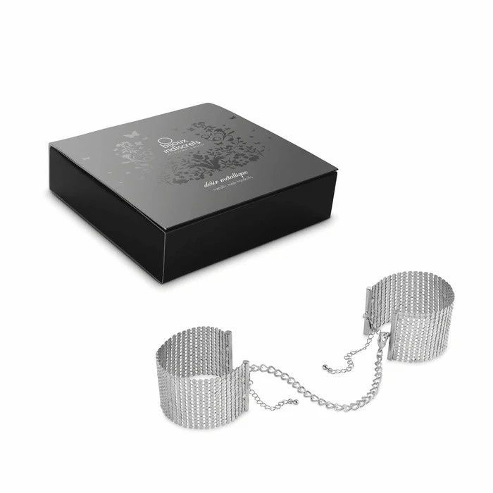 Наручники Bijoux Indiscrets Desir Metallique Handcuffs - Silver, металеві, стильні браслети