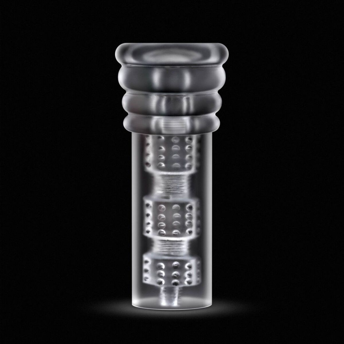 Мастурбатор Blush Rize &ndash; Luz Glow in the Dark Masturbator &ndash; Clear, всасывание, светится в темноте