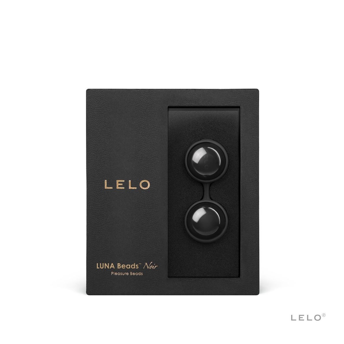 Вагінальні кульки LELO Luna Beads Noir Black, зміщений центр ваги, діаметр 2,9 см, 2х37 г