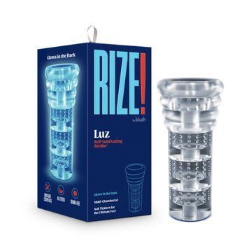 Мастурбатор Blush Rize &ndash; Luz Glow in the Dark Masturbator &ndash; Clear, всасывание, светится в темноте