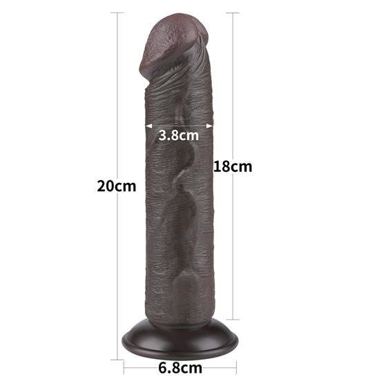Фалоімітатор Sliding-Skin Dual Layer Dong 8" Black