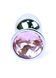 Анальная пробка Jewellery Silver Plug Light Pink, 2,7 см