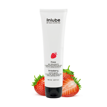 Съедобный лубрикант на водной основе INLUBE Nuei, клубника, 100 мл