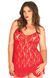 Сорочка бебі-дол Leg Avenue Rose Lace Flair Chemise Red, Queen Size