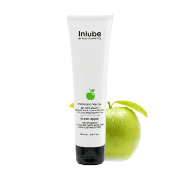 Съедобный лубрикант на водной основе INLUBE Nuei, зеленое яблоко, 100 мл