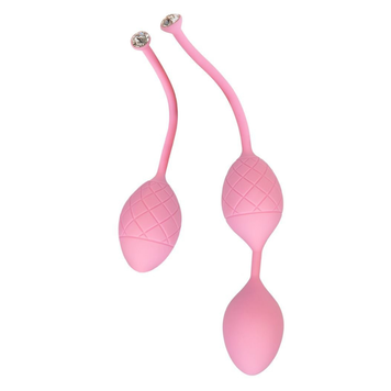 Набір вагінальних кульок PILLOW TALK Frisky Pink з кристалом, 49 г, 75 г