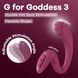 Вагінально-кліторальний вібратор Satisfyer G for Goddess 3 Wine Red для подвійної стимуляції, гнучкий