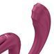 Вагінально-кліторальний вібратор Satisfyer G for Goddess 3 Wine Red для подвійної стимуляції, гнучкий