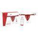 Набор Intt BRAZILIAN PANTY RED: трусики на резинке S-XL с жемчужным кольцом + клубничный лубрикант