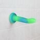 Фалоімітатор, що світиться в темряві, ADDICTION Rave 8&Prime;, Glow in the Dark Dildo Blue Green, 20,3 см