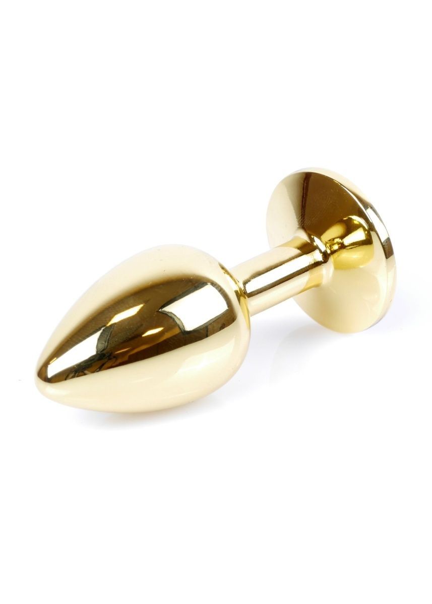 Анальная пробка Jewellery Gold Plug Red, 2,7 см