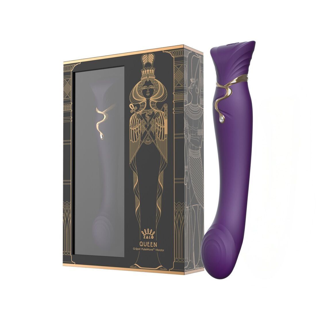 Смартвібратор Zalo &mdash; Queen Twilight Purple, пульсівна перлина, кристал Swarovski