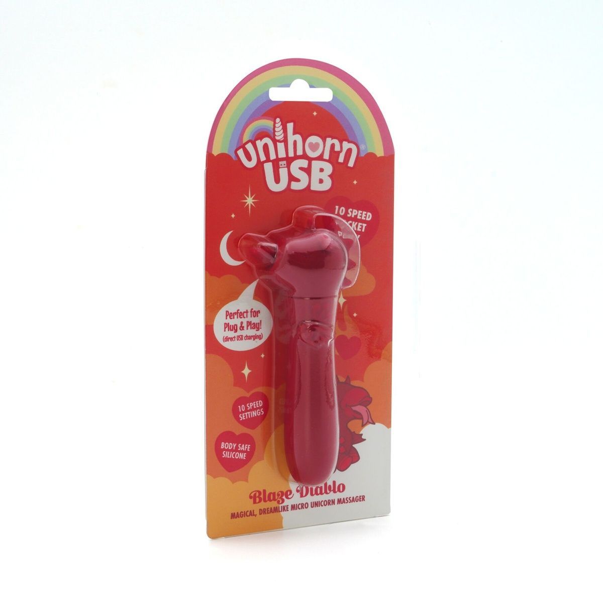 Вібратор-єдиноріжка Unihorn USB Bullet &ndash; Blaze Diablo віброкуля, USB-зарядка, 10 режимів