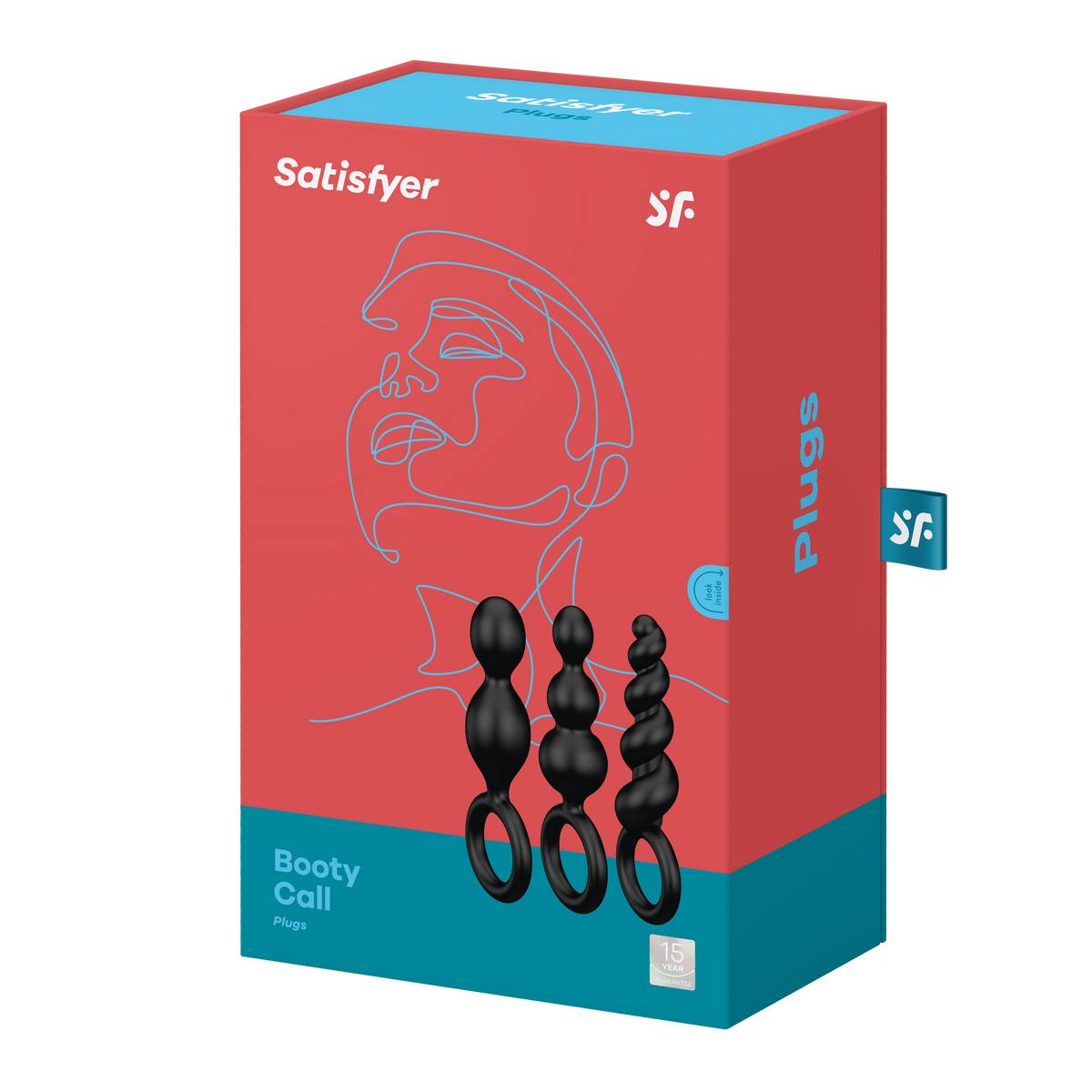 Набор анальных игрушек Satisfyer Plugs black (set of 3) - Booty Call, макс. диаметр 3 см