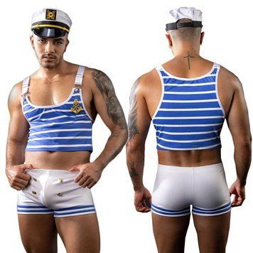Эротический костюм моряка JSY &laquo;Милашка Ник&raquo; One Size, топ, шорты, кепка, One size