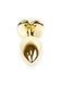 Анальная пробка Jewellery Gold Heart Plug Red, d 2,7 см