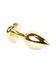 Анальная пробка Jewellery Gold Heart Plug Red, d 2,7 см