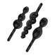 Набор анальных игрушек Satisfyer Plugs black (set of 3) - Booty Call, макс. диаметр 3 см