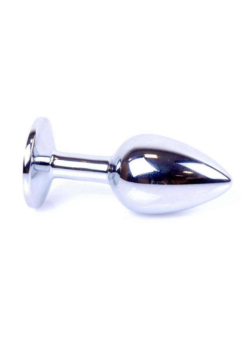 Анальная пробка Jewellery Silver Plug Green, 2,7 см