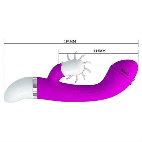Вибратор-кролик с имитацией кунилингуса Pretty Love Sheila Rolling Vibrator Purple