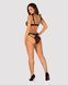 Напівпрозорий еротичний комплект Obsessive Obsessivia 2-pcs set black, бюстгальтер та трусики, S/M