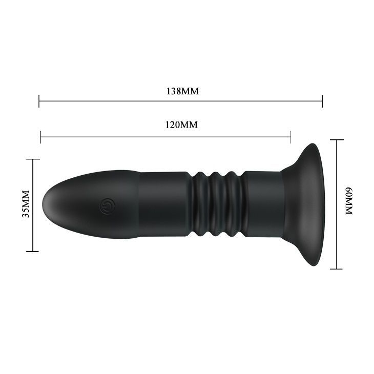Анальная пробка Pretty Love Magic Jingers Anal Plug Black - 3,5 см