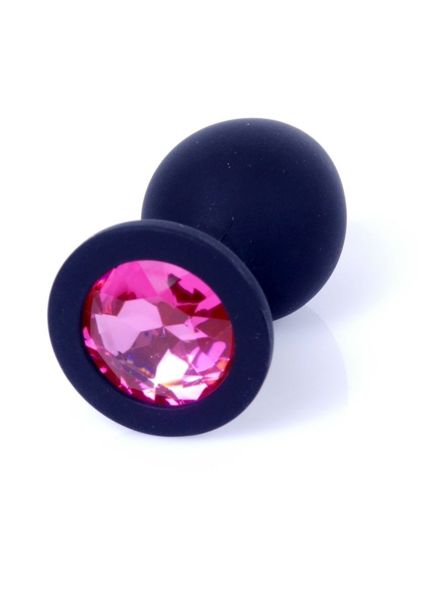Анальна пробка Jewellery Silicone Black Plug M Pink