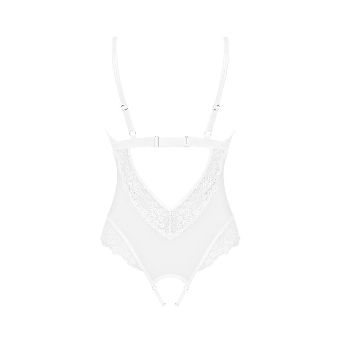 Еротичне напівпрозоре боді Obsessive Heavenlly crotchless teddy, з доступом, XS/S