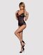 Сітчасте боді на кісточках Obsessive Amanta teddy, чорне, з доступом, S/M
