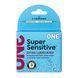 Презервативы ONE Super Sensitive, 3 шт, гладкие, с дополнительной смазкой, картонная упаковка