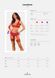 Комплект белья Obsessive Lacelove cupless 3pcs set Red, бюстгальтер, стринги, пояс для чулок, XS/S