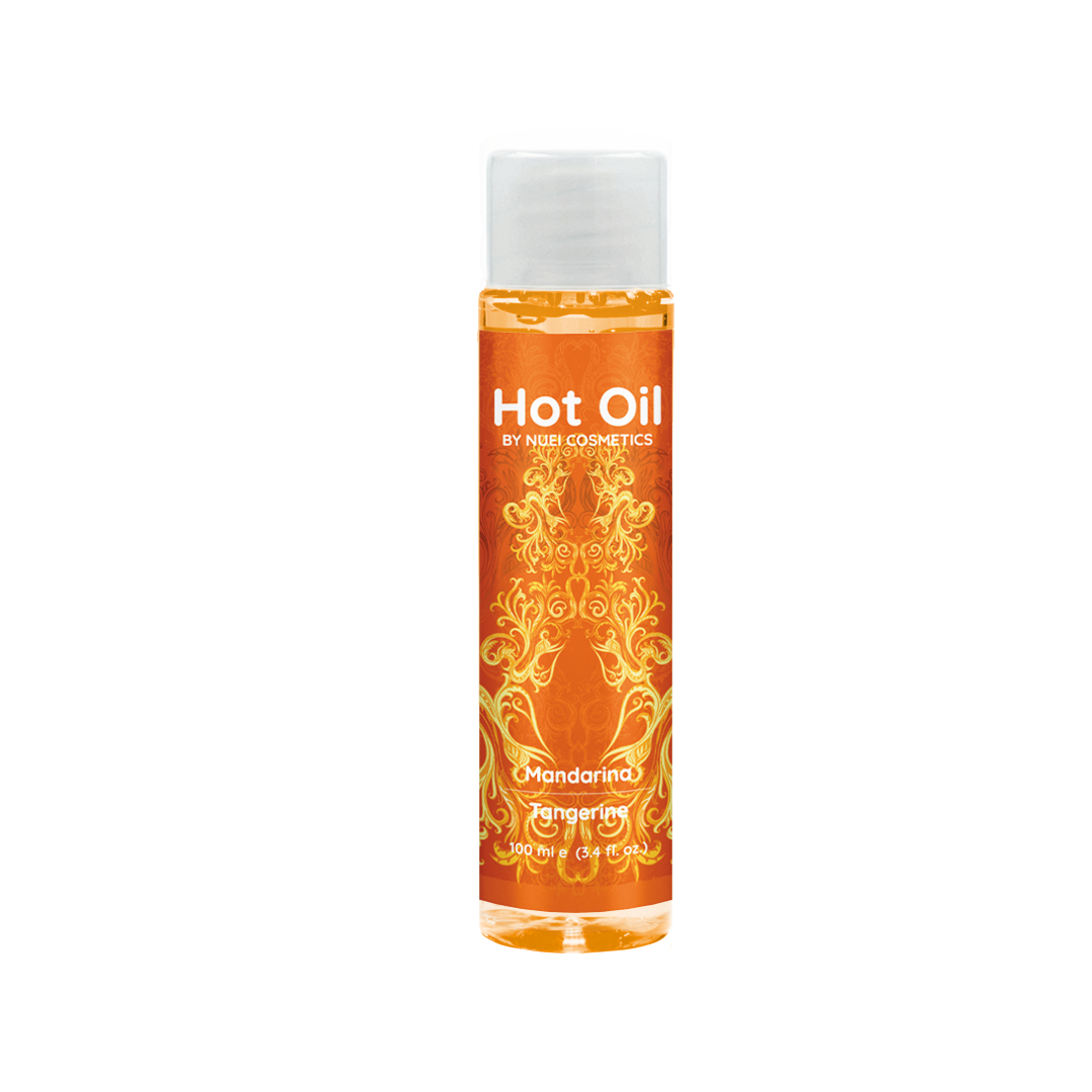Согревающее съедобное массажное масло HOT OIL Nuei, мандарин, 100 мл