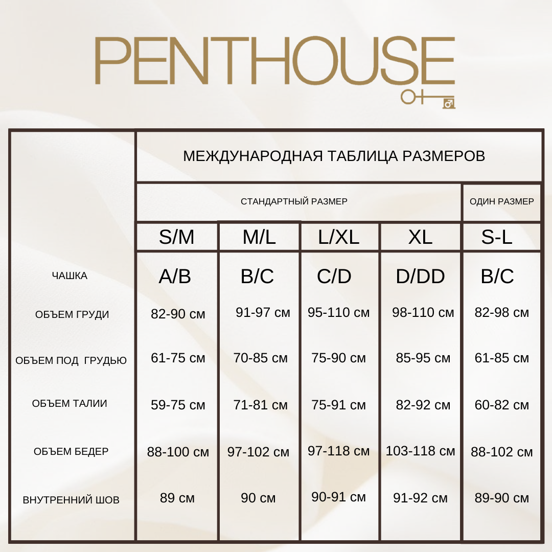 Комплект бралет та стрінги Penthouse - Double Spice Black L/XL