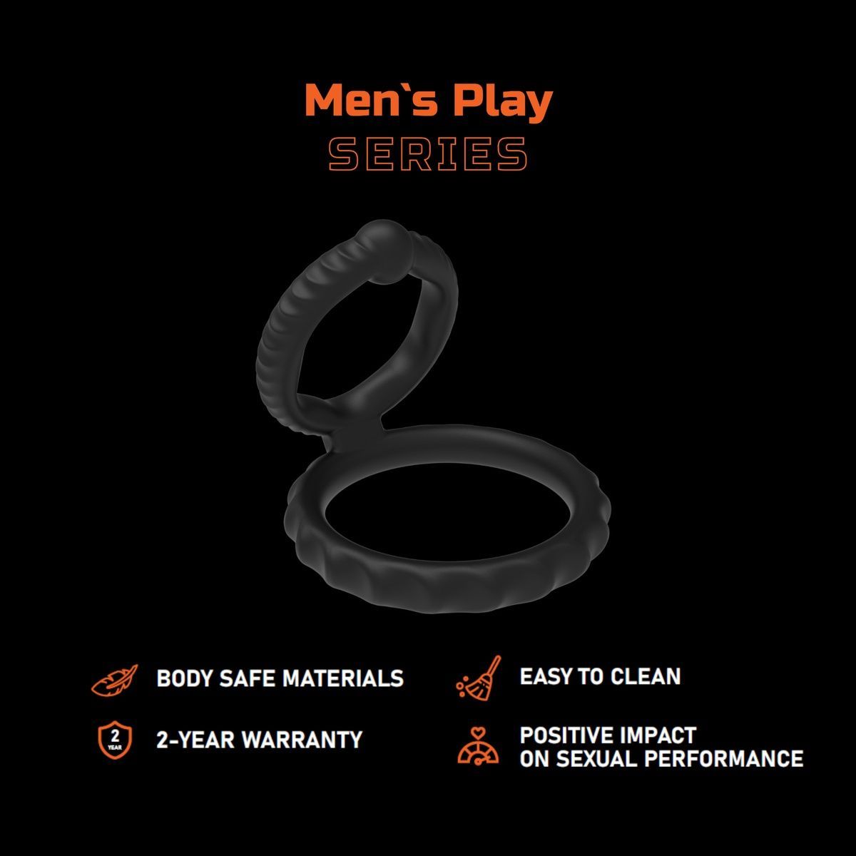 Эрекционное кольцо Erospace Men's Play Silicone Cock Ring B8