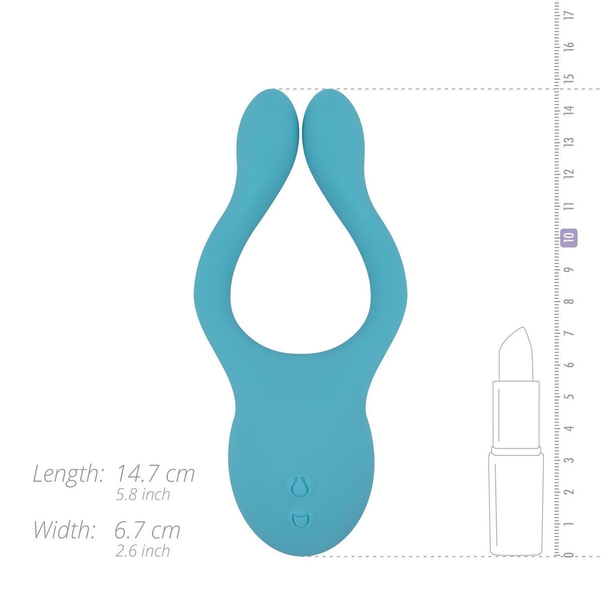Универсальный вибратор для пар Cala Azul &ndash; Dani Couples Toy, 10 режимов